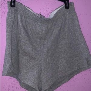 grey workout shorts